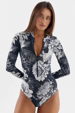 Умный цельный купальник Pitaya Philadephia SPF-35 Night Flower